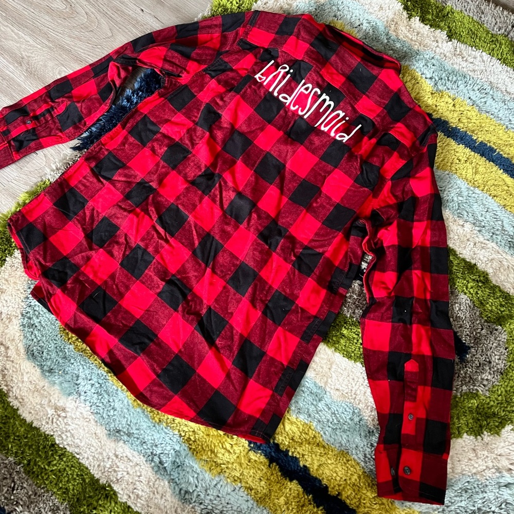 ✨5 for 25 Sale✨ Bridesmaid Custom Flannel Oversize